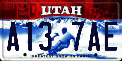 UT license plate A137AE