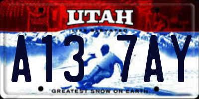 UT license plate A137AY