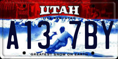 UT license plate A137BY