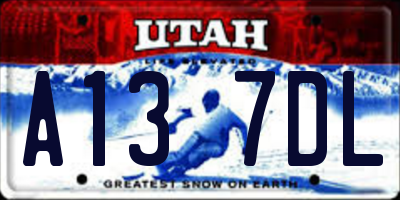 UT license plate A137DL