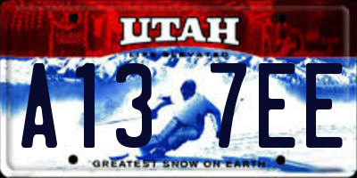 UT license plate A137EE