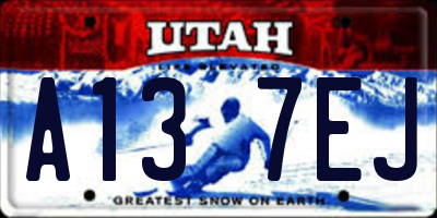 UT license plate A137EJ