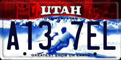 UT license plate A137EL