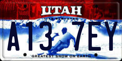 UT license plate A137EY