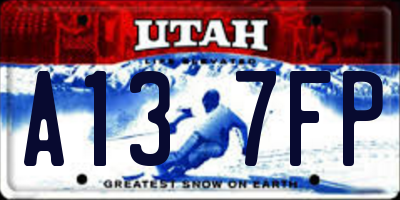 UT license plate A137FP