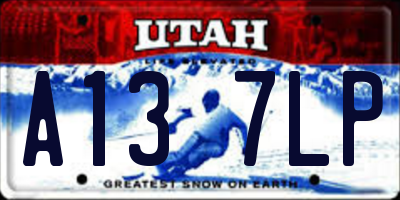 UT license plate A137LP