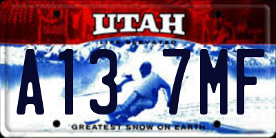 UT license plate A137MF