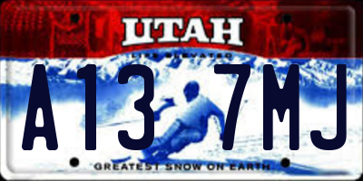 UT license plate A137MJ