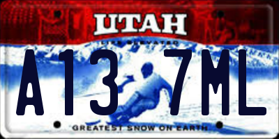 UT license plate A137ML