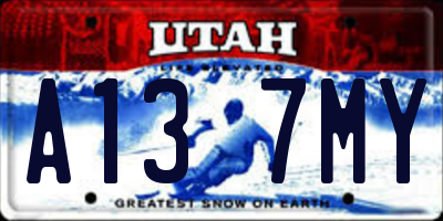 UT license plate A137MY