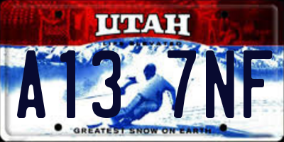 UT license plate A137NF