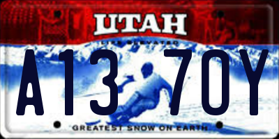 UT license plate A137OY