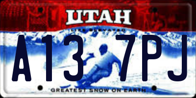 UT license plate A137PJ