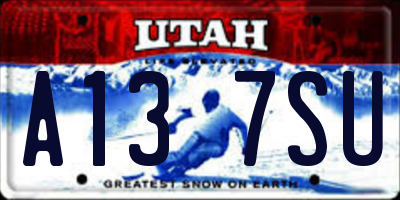 UT license plate A137SU