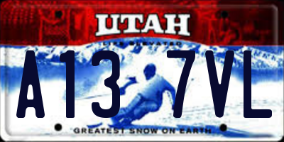 UT license plate A137VL
