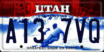 UT license plate A137VQ