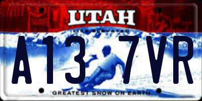 UT license plate A137VR