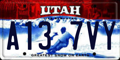 UT license plate A137VY