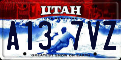 UT license plate A137VZ