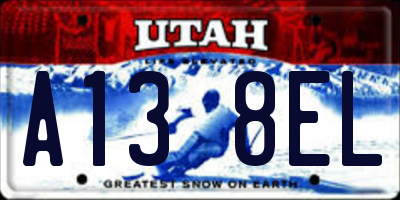 UT license plate A138EL
