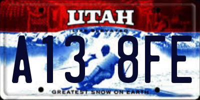 UT license plate A138FE