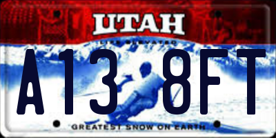 UT license plate A138FT
