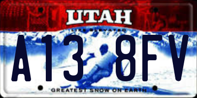UT license plate A138FV