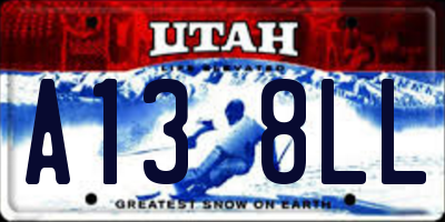 UT license plate A138LL