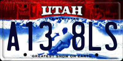 UT license plate A138LS
