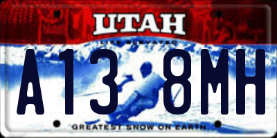 UT license plate A138MH