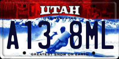 UT license plate A138ML