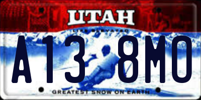 UT license plate A138MO