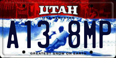 UT license plate A138MP