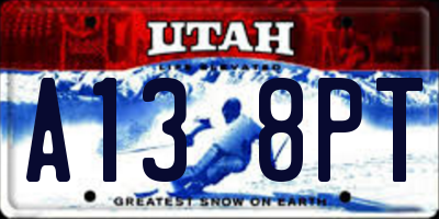 UT license plate A138PT