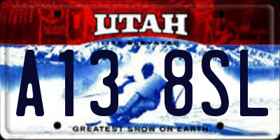 UT license plate A138SL