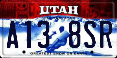 UT license plate A138SR