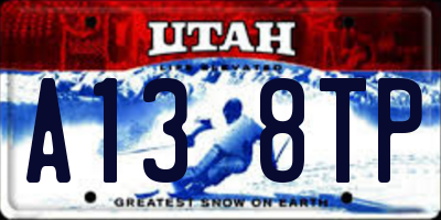 UT license plate A138TP