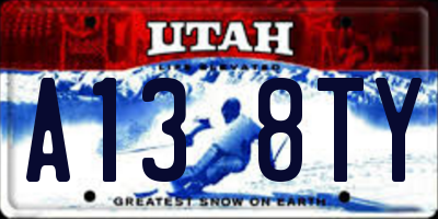 UT license plate A138TY