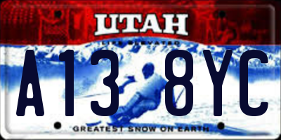 UT license plate A138YC