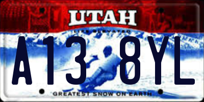 UT license plate A138YL