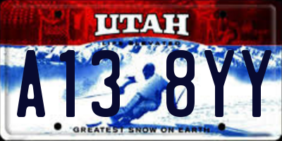 UT license plate A138YY
