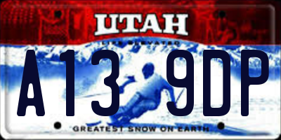 UT license plate A139DP