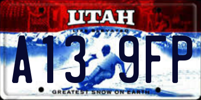 UT license plate A139FP