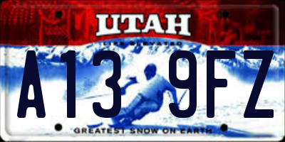 UT license plate A139FZ