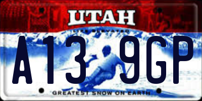 UT license plate A139GP