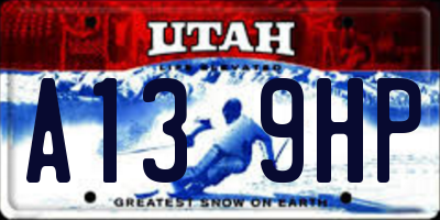 UT license plate A139HP