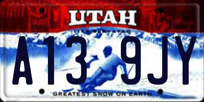 UT license plate A139JY