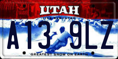 UT license plate A139LZ