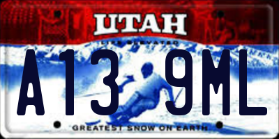 UT license plate A139ML