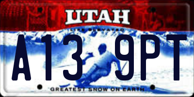 UT license plate A139PT